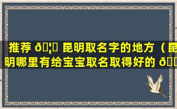 推荐 🦊 昆明取名字的地方（昆明哪里有给宝宝取名取得好的 🌻 ）